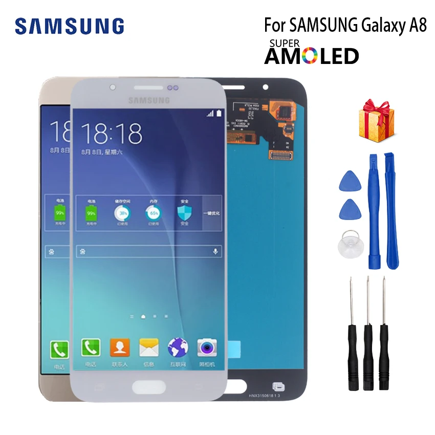 

AMOLED For SAMSUNG Galaxy A8 2015 LCD Display Touch Screen For Samsung A8000 A800 A800F Display Screen LCD Digitizer PhoneParts