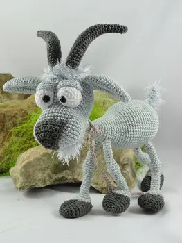 

Amigurumi Crochet the Goat toy doll rattle