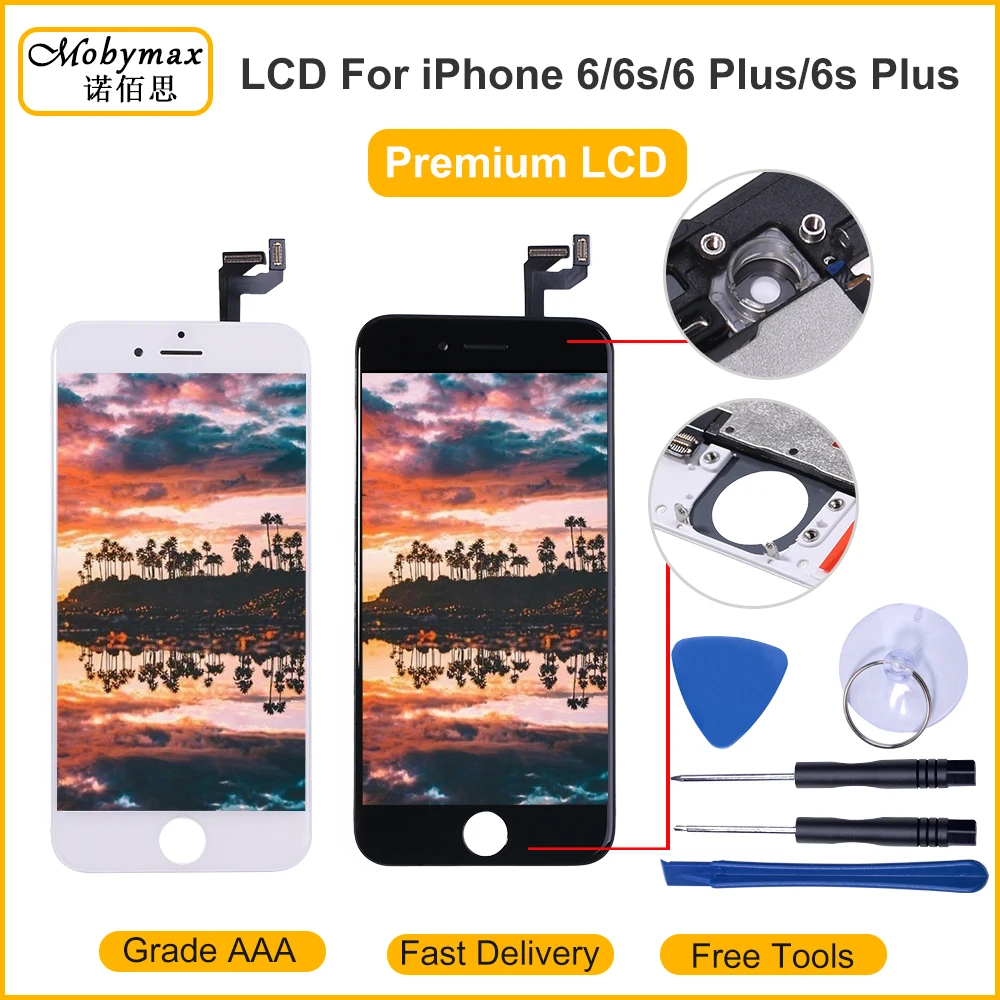 

2019 100% AAAA Original LCD Screen For iPhone 6 6s 7 Plus Screen LCD Display Digitizer Touch Module Screens Replacement LCDS