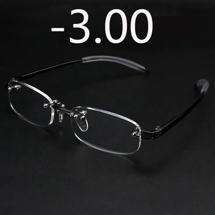 Новые бескаркасные очки для близорукости, оправа для очков для мужчин и женщин, без оправы, супер светильник, оправа для близорукости, очки 100~ 400 градусов - Цвет оправы: Moypia 300