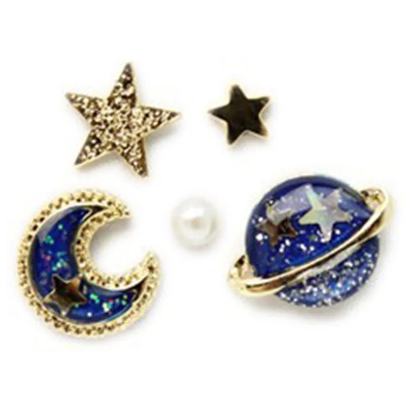 Moon star planet earrings Clearance