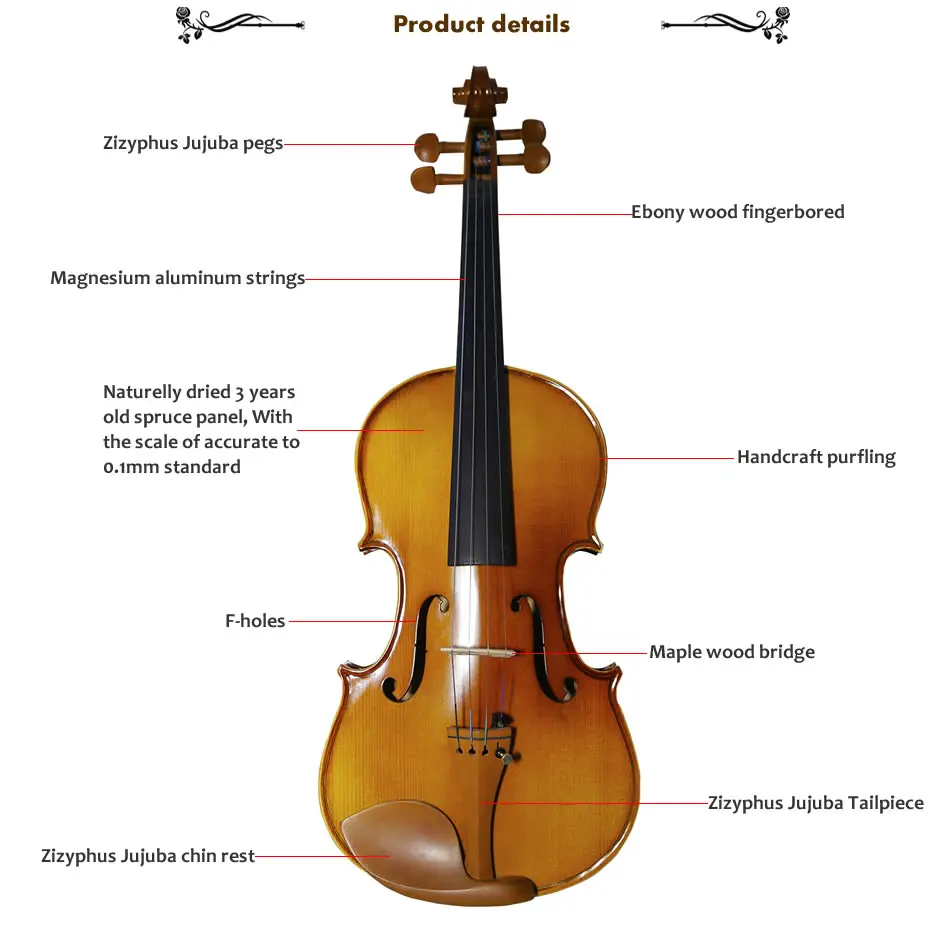 TONGLING бренд студентов клен скрипки струнный музыкальный инструмент с Чехол лук струны полный набор Jujube дерево аксессуары