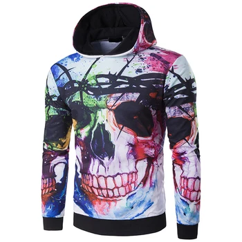 

Fashion Man Long Sleeve Hooded Tops Pullover Jumper 3D Printed Hoodies Clothes
