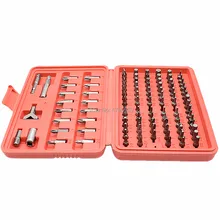 100 шт. Набор бит Безопасности Torx Star болты для трамбовщиков шестигранный ключ крестообразная Phillips Tri Wing отвертка pozidriv бит магнитный держатель W/Case