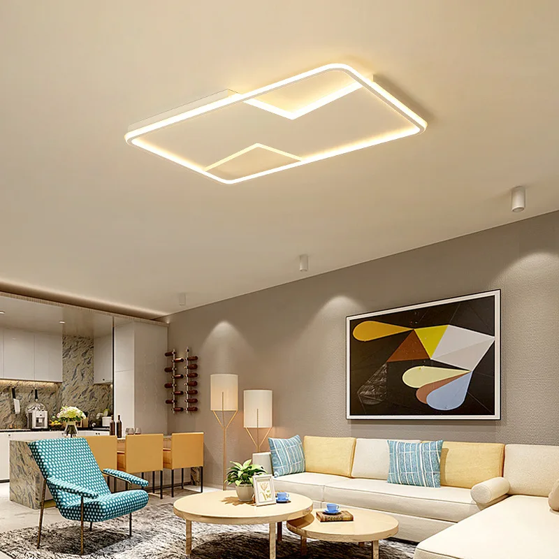 

Modern Square Parlor Led Ceiling Lights Restaurant Bedroom Ceiling Lamps Surface Mount Concise Nordic Lamp Corridor Luminaire