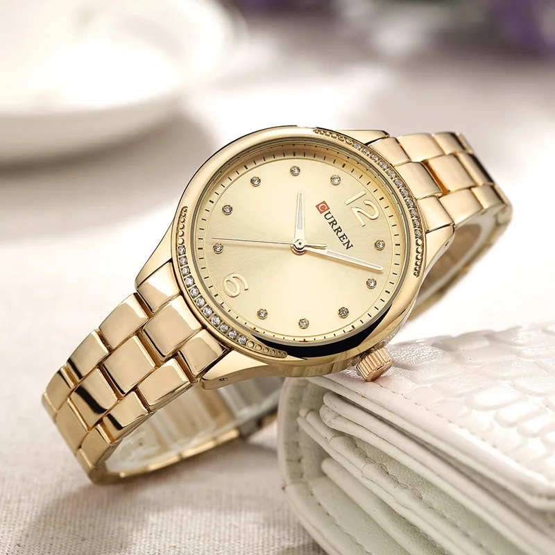 

Relogio Feminino 9003 Curren Watches Women Brand Luxury Gold Quartz Watch Fashion Ladies Dress Elegant Wristwatch Gifts For Lady