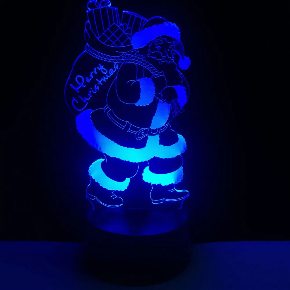 

3D Santa Claus Table Lamp Night Light Desk Lights Holiday Lighting Home Decor Room Lighting Christmas Gifts Colorful Romantic