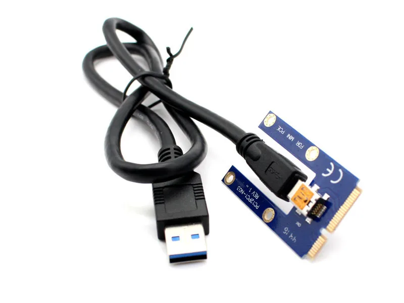 60 см USB 3 0 Mini PCI E к PCIe Express 1x до 16x расширитель Райзер карта адаптер Удлинительный