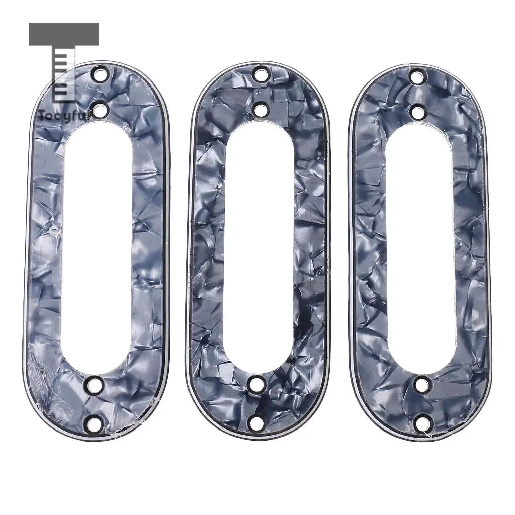 Tooyful 3 Pieces Guitar Single Coil Pickup Mounting Ring for Electric Guitar Parts Accessories