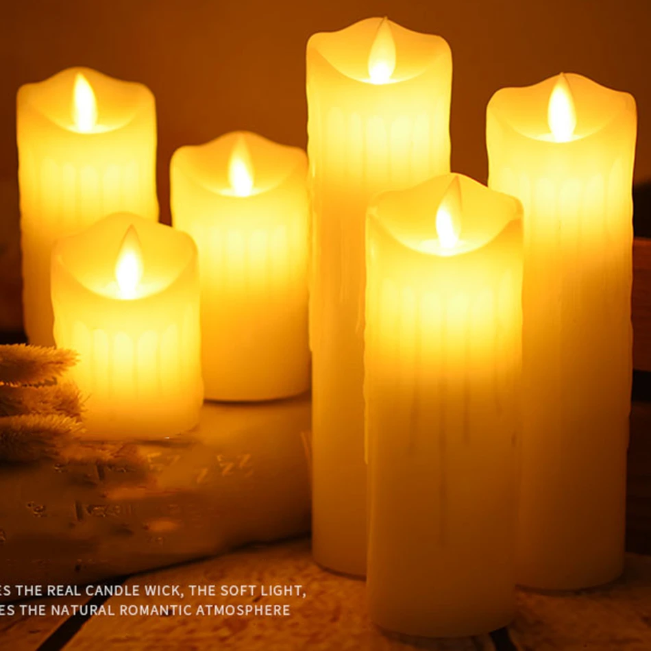 lagrima goteando llama bailando led de luz de la vela de navidad material de velas boda vela decoracion de vacaciones luces led de fiesta