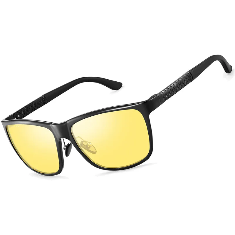 Очки ночного видения для женщин/мужчин алюминиевая магниевая оправа поляризованные очки ночного видения для вождения автомобиля антибликовые очки