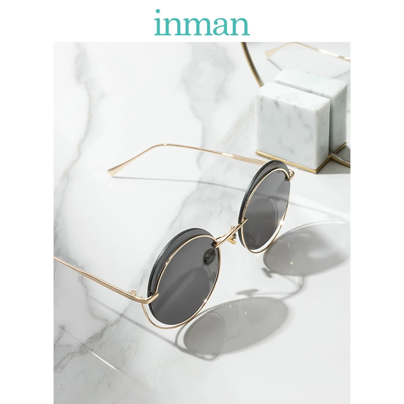 INMAN Polarized Women Round Shape Classic Unique Frame Design Lady Travelling or Driving Use Sunglasses