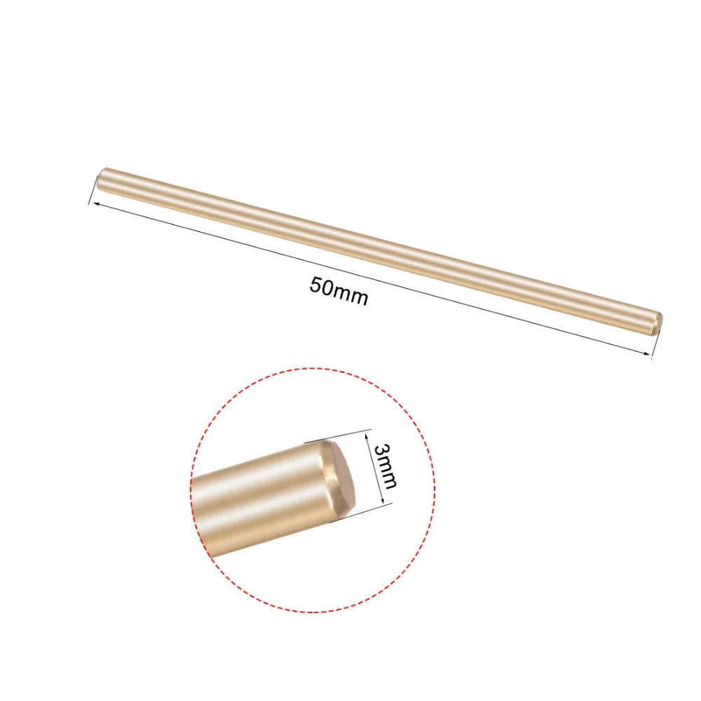 

Uxcell 5Pcs Brass Diameter 3mm Shaft Round Rod Length 50/60/70mm Brass Tone for DIY Toy RC Car Helicopter Model Part