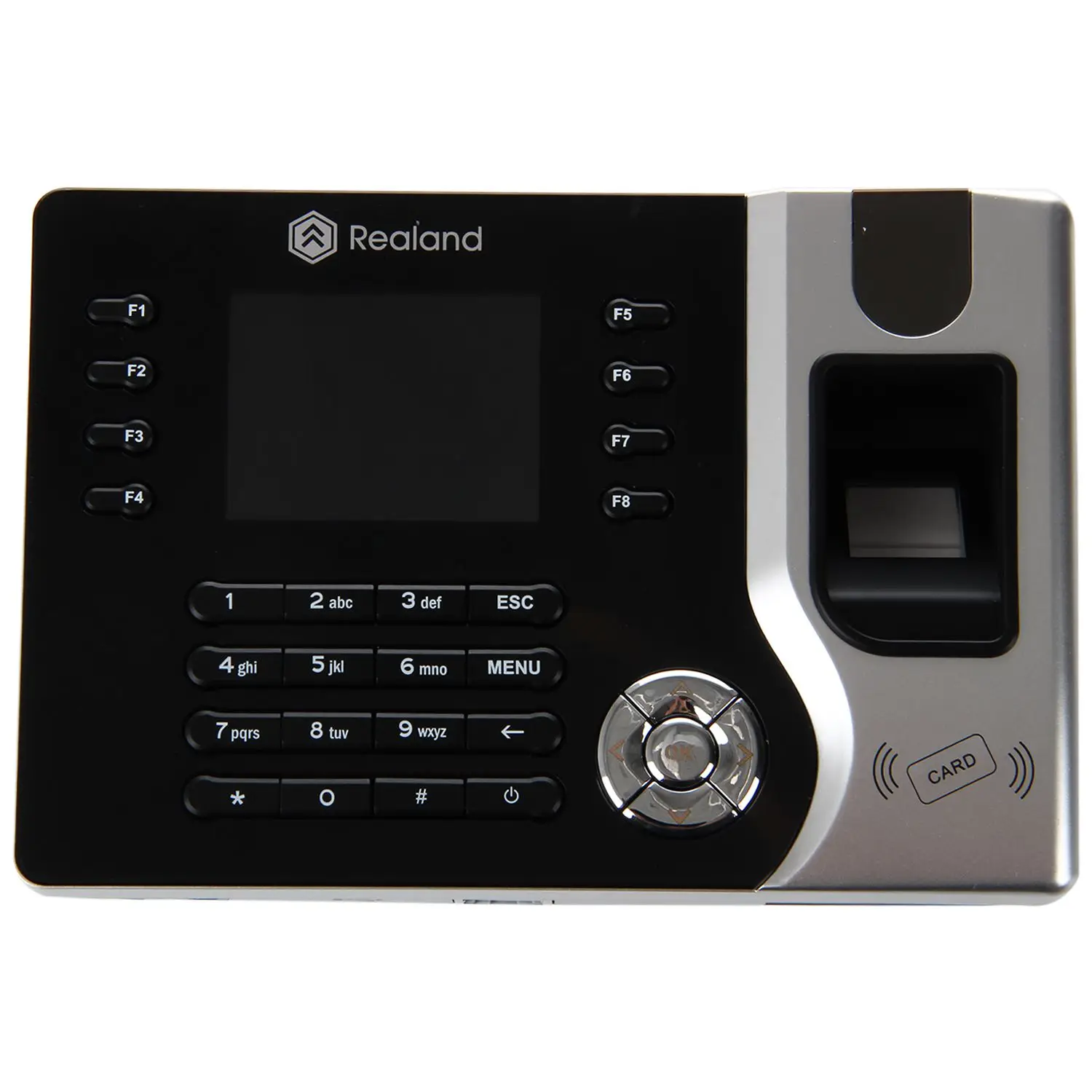 Realand TFT ЖК-дисплей Дисплей отпечатков пальцев посещаемости машины ID Card Reader TCP/IP Функция USB DC12V/1A время часы Запись