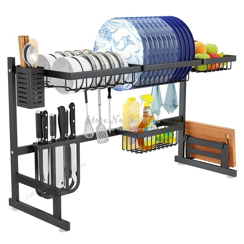 2019 New Kitchen Organizer Dishes Dryer Storage Rack Holder Kitchen Sink Sponge Holder Tableware Dinnerware Organizer Dryer Rack