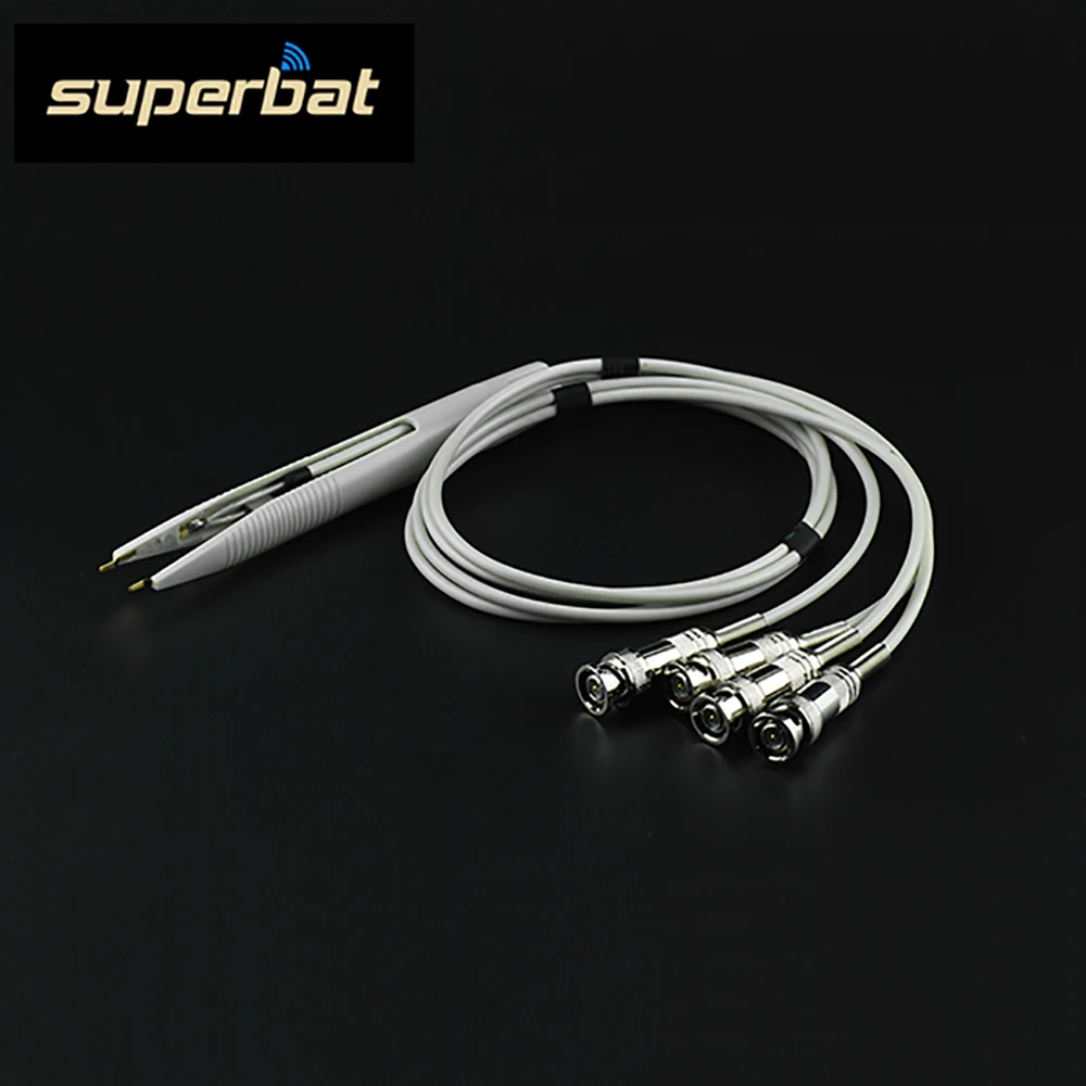 

Superbat 1set High Quality SMD Kelvin Test Clip 4 BNC Test Probe Cable for LCR Digital Meter DMM Multimeter NEW ARRIVEL