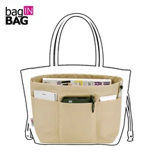 Bag in Bag Women Organizer Travel Pockets Handbag Heighten Style or Tote style Small styles 4 colors