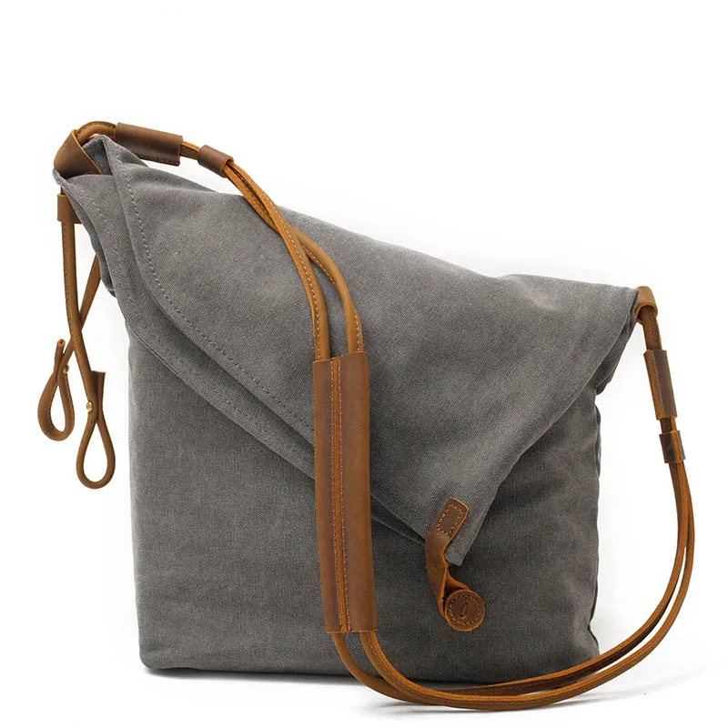 

Vintage Men's Messenger Bags Canvas Shoulder Bag Fashion Men Casual Crossbody Bag Female Travel Handbag Ladies Messenger Bags
