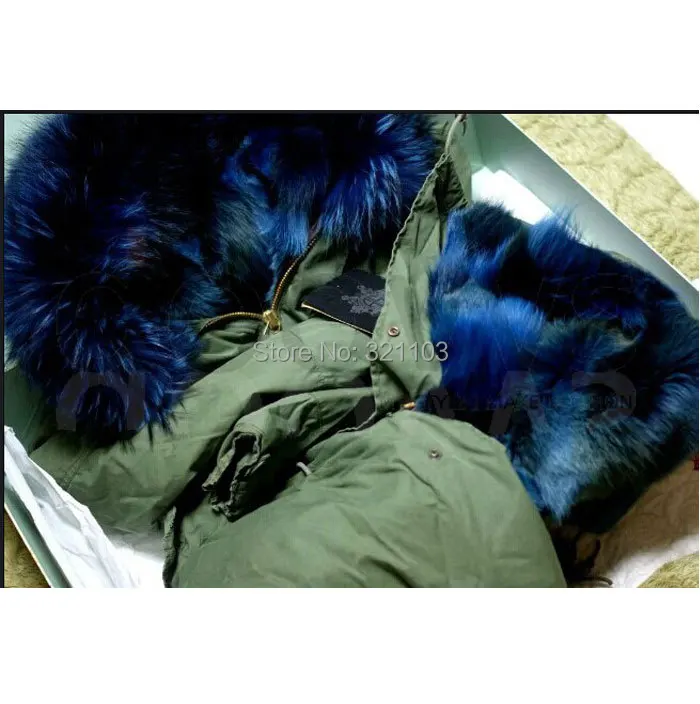 Меховая парка Mrs furs с большим воротником из натурального Лисьего меха модная