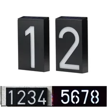 Solar Led Light Solar 6 LED Illumination Doorplate Lamp House Number Outdoor Lighting Porch Lights With Solar Battery outdoor lighting doorplate solar lamp waterproof ip65 led solar light outdoor house indicating number solar number light
