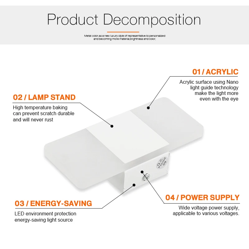 Современный Крытый акриловый настенный светильник 85-265 в светодиодный настенный бра светильник 3 Вт/6 Вт теплый белый холодный белый для спальни коридора лестницы