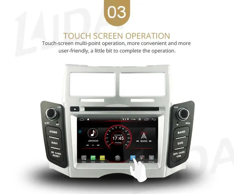 Perfect LJDA 2 Din Android 9.1 Car Radio For Toyota Yaris 2005-2011 Car Multimedia Player Stereo Auto Audio GPS Navigation DVD Video 5