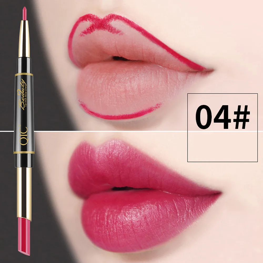 14 Color New Fashion Matte Lipstick Sexy Double-end Lasting Lipliner Waterproof Lip Liner Stick Pencil Make Up Beauty Cosmetic |