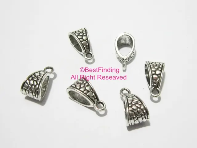 Large Hole Charm Holder Dot Lace Bail Beads European Bracelet Large Hole Charm Holder Dot Lace Bail Beads European Bracelet Findings Rb202