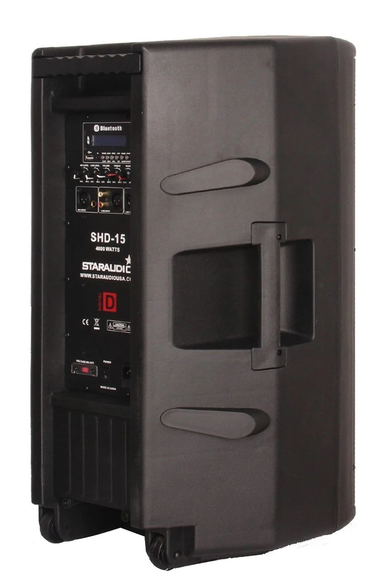 15 inch 4ohm 4000watts powered active pa dj bt mp3 speakers with sd card usb stage party clubs bar ktv karaoke speakers