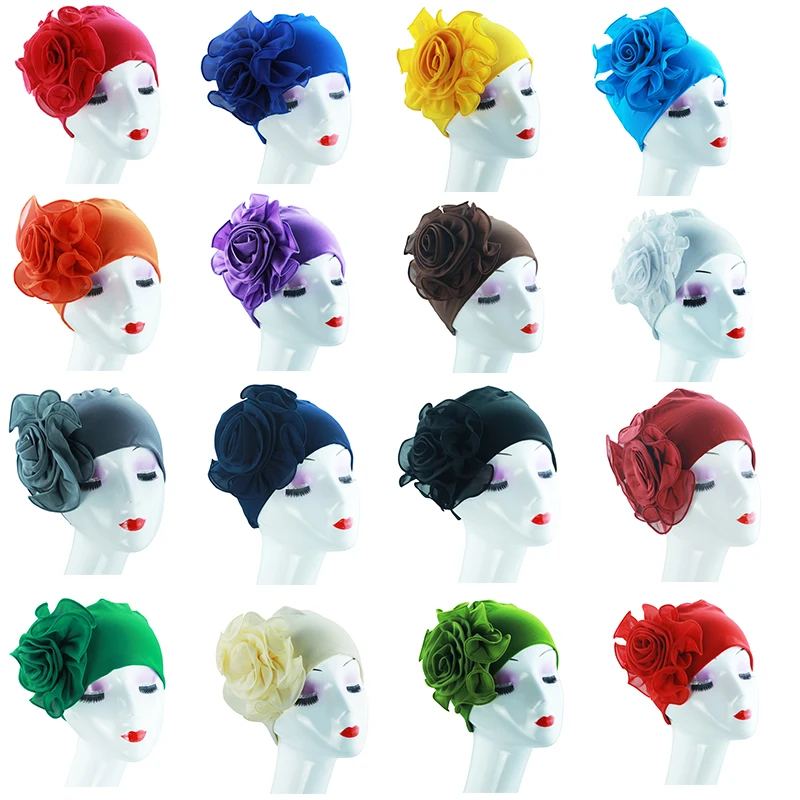 

muslim head caps hats hijabs ruffle jersey india women head cover turbans plain floral beanie muslim headscarf chemotherapy cap