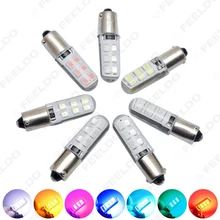 FEELDO 1Pc Car T4W BA9S 12 SMD 2835 Chip Silicone Case 12 LED License Plate Bulbs Lamp Door Light #FD-4645