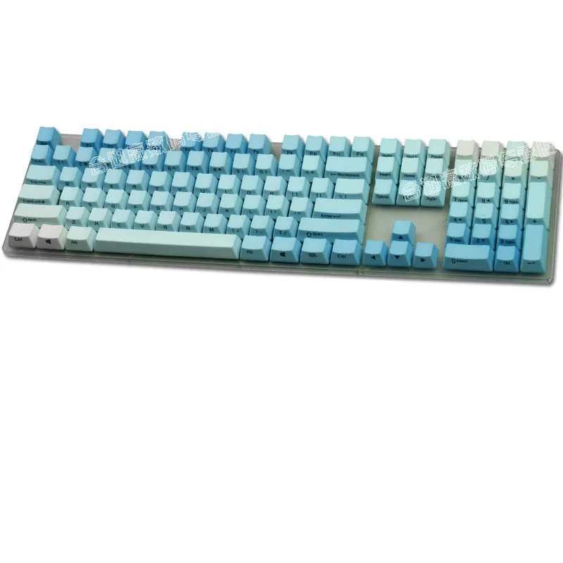 Колпачки для ключей Frost Blue PBT Top/Side/спереди принт вишни MX колпачки переключатели