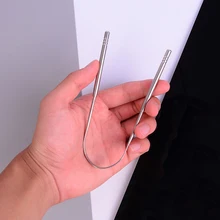 Скребок для языка из нержавеющей стали, очиститель свежего дыхания, очищающая зубная щетка с покрытием для языка, инструменты для гигиены полости рта, горячая Распродажа