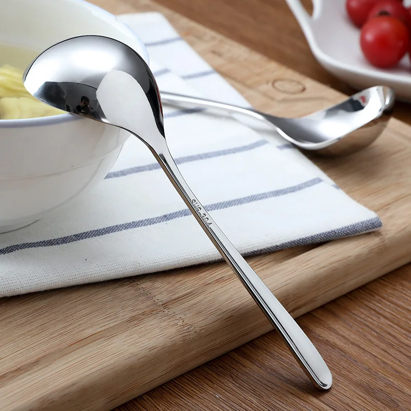 2 or 6Pcs 304 Stainless Steel Soup Spoon Deepen Thickened Large