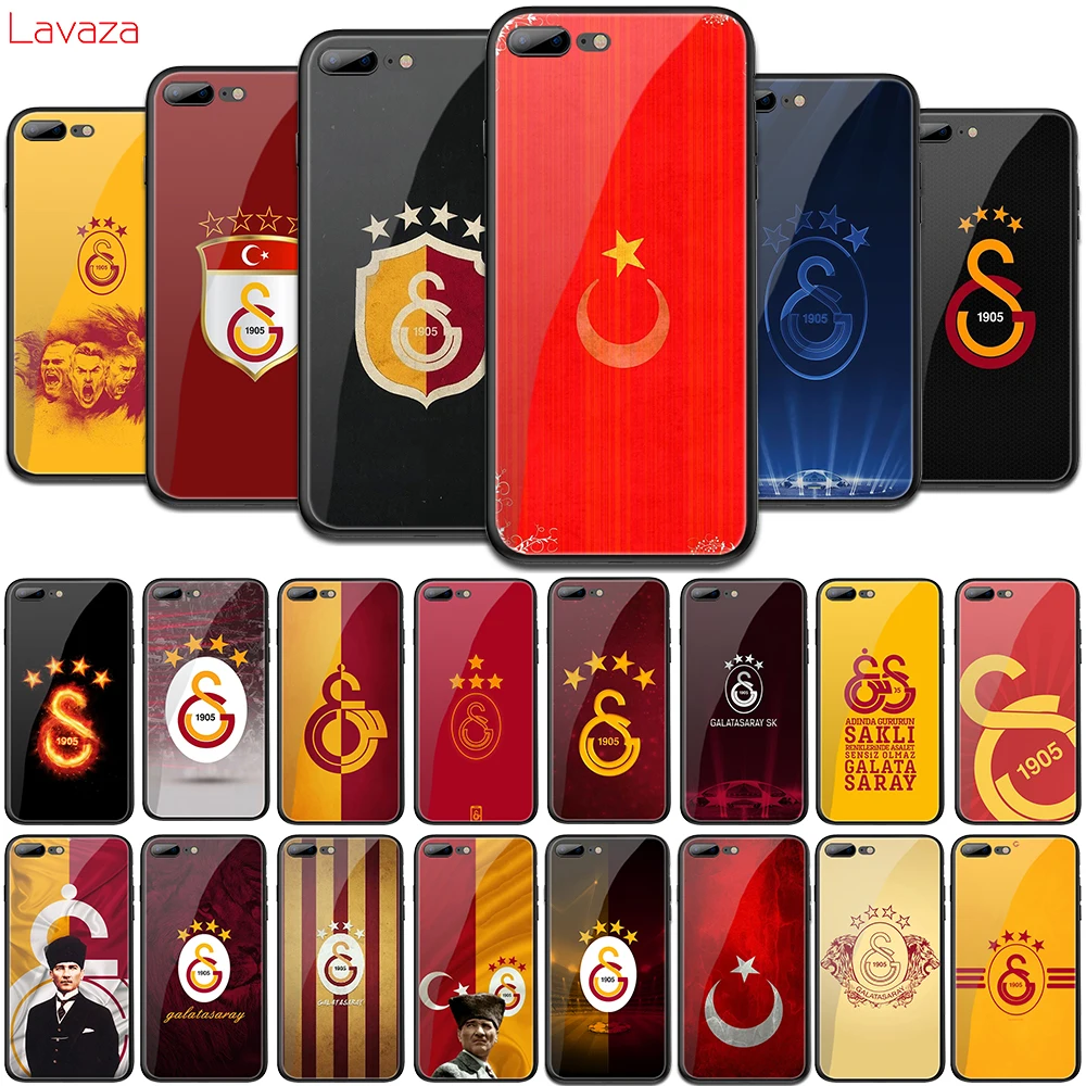 

Lavaza Turkey Galatasaray Tempered Glass Soft Case for iPhone 6 6s 7 8 Plus X 5 5S SE for iPhone XS Max XR TPU Cover