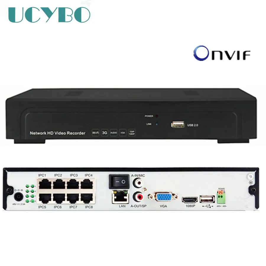 8ch NVR POE FOR 5MP 3MP 1080P IP Camera cctv security Network Video Recorder 5mp 8 channel POE 48V NVR P2P Onvif HDMI