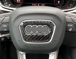 Карбон волокно руль логотип Стикеры рамка Обложка для Audi A1 A3 A4 A5 A6 A7 Q3 A6 C7 Q5 A8 Q7 B6 B7 аксессуары для интерьера