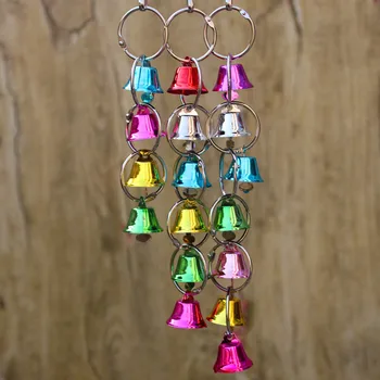 

Pet Products Bird Supplies Parrot Gnawing Toys Diy alloy Swing Station Ladder Bell String toy 3 pc/lot