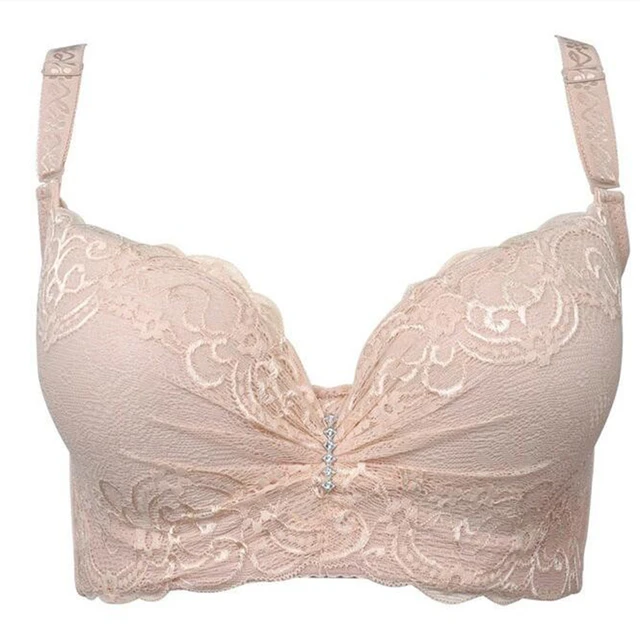 FallSweet Push Up Lace Bras for Women Sexy Plus Size Brassiere Comfort  Underwear Female wide straps on the back sutian feminino