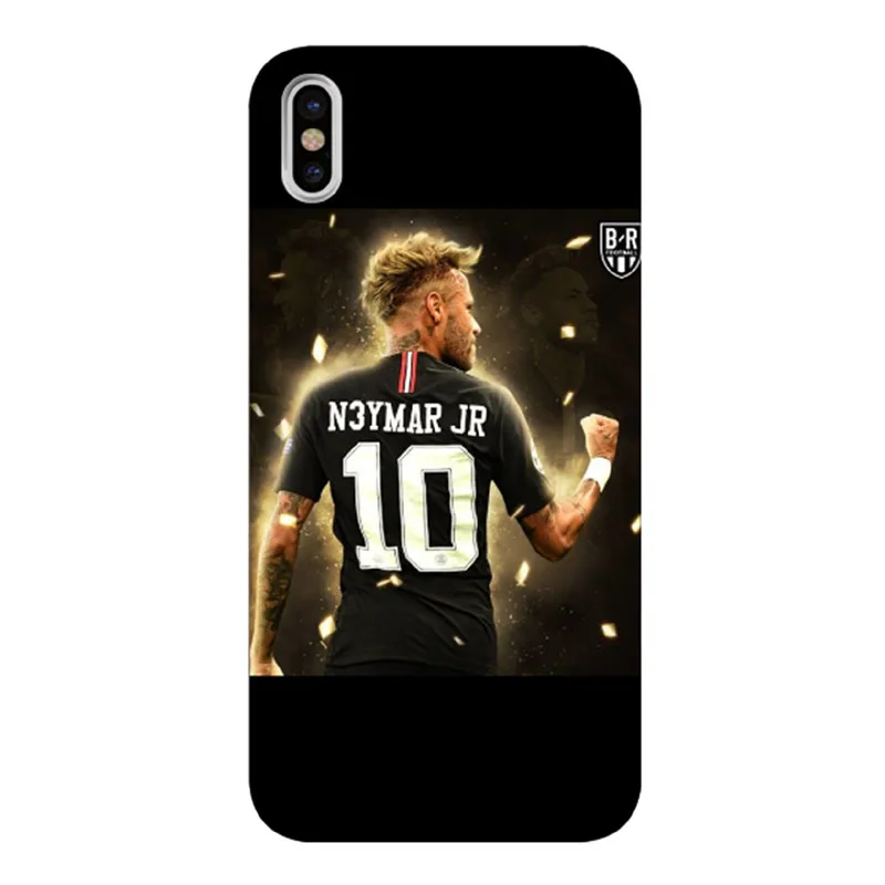 Franch football player Neymar soft black TPU Cases Cover for iphone 5S SE 6S Plus 7 8 Plus X XR Max