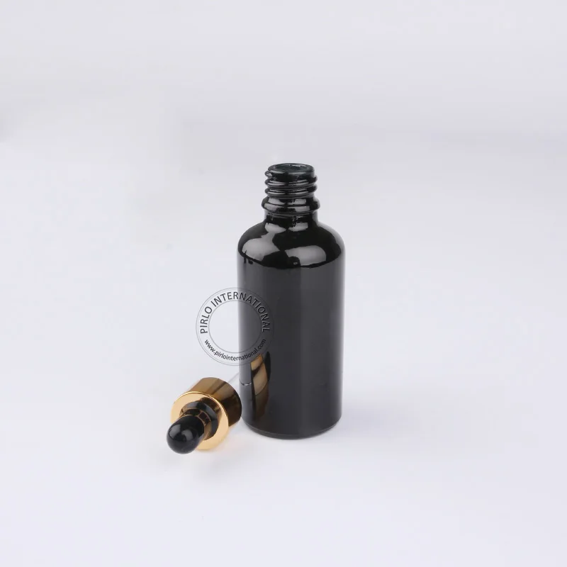 20 pcsx Высокое качество 50 мл/50cc черная бутылка эфирного масла пустой стеклянный контейнер для капельницы для косметики стеклянные флаконы