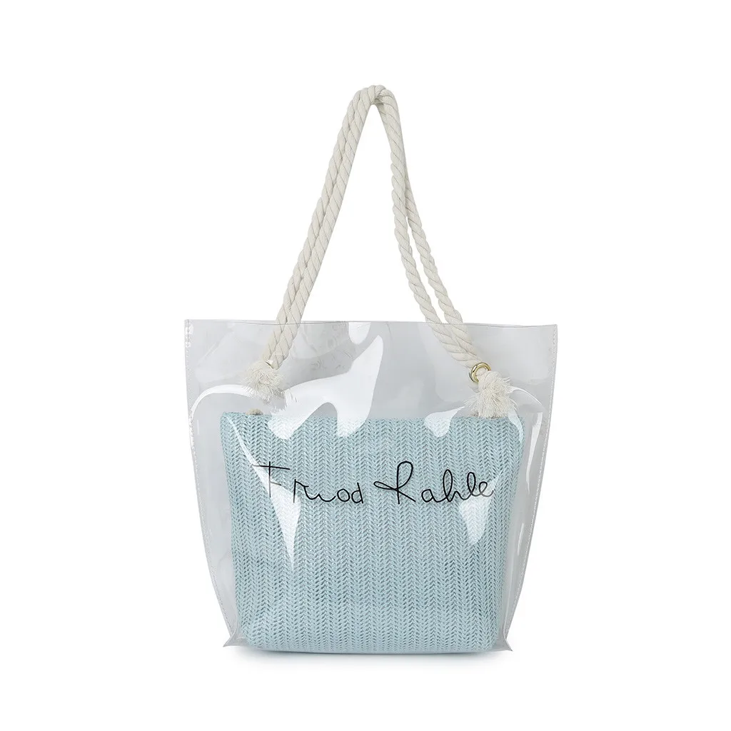 

Women Letter Beach Bag Clear Transparent Elegant Waterproof Single Shoulder Messenger Bags Jelly Bag Designer Crossbody Bag G
