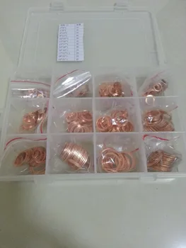 

T2 Red Copper Flat Washers Flat Gasket 12 types total 390 pcs