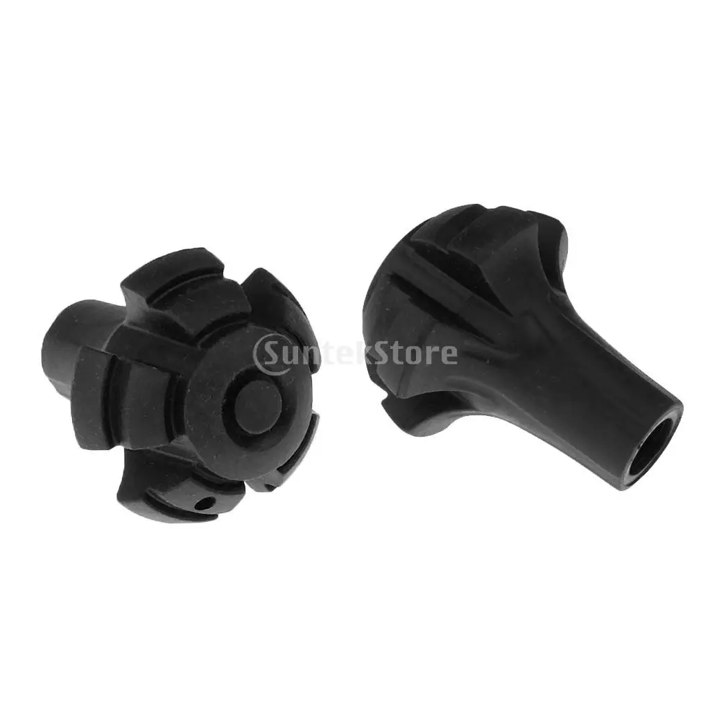 2Pcs Trekking Pole Rubber Tip End Caps Hiking Pole Replacement Tips
