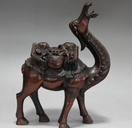 

shitou 001346 Chinese Art sculpture red bronze copper Camel llama oont Blessing luck statue discount 30% (C0324)