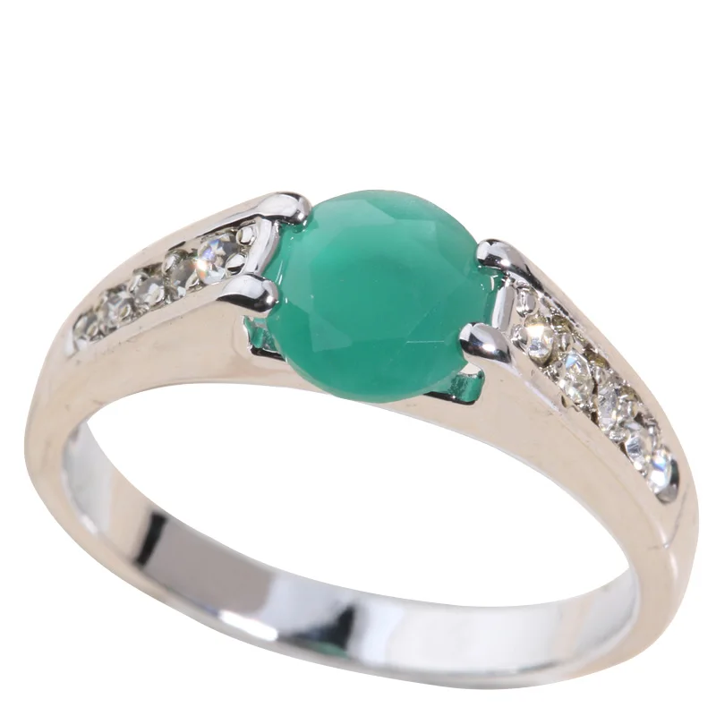 

Cute Circle Multicolor Blue Gems 925 Sterling Silver Ring US# Size 6 / 7 / 8 / 9 S0709 S0715 S0814