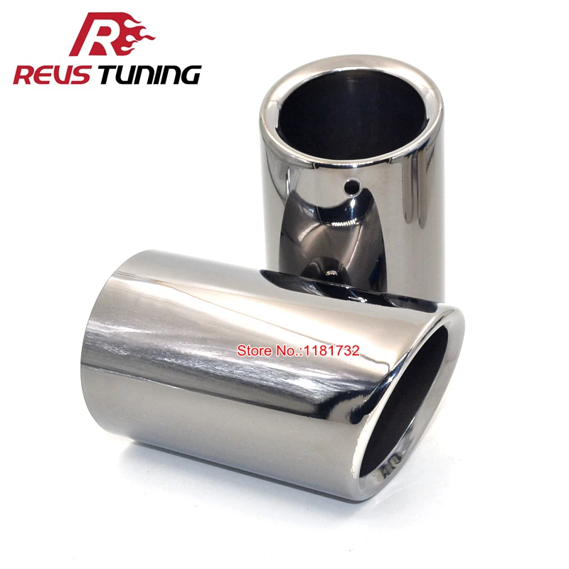 

1Pair Chrome Stainless Steel Car Exhaust Muffler End Pipe Tip Cover For Audi A1 A3 VW Exhaust System End Tip