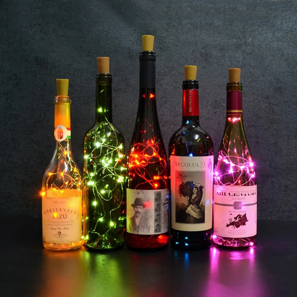 

Photo Clip LED String Lights Wine Bottle Cork Fairy Lights Battery Operated Garland Christmas Party Wedding Xmas Decoration Lamp