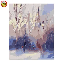 Цифровая живопись маслом DIY украшения гостиная спальня диван фоновая живопись абстрактная Вода цвет пропилен туманно