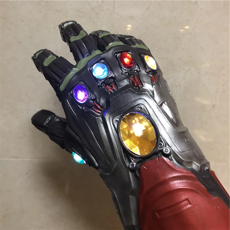 1:1 светодиодный светильник Thanos Gauntlet War cosplay светодиодный перчатки подарок костюм Хэллоуин реквизит